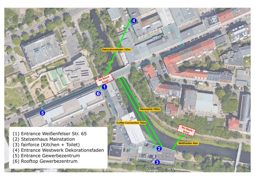 Luftbild Stelzenhaus zum Turnfest